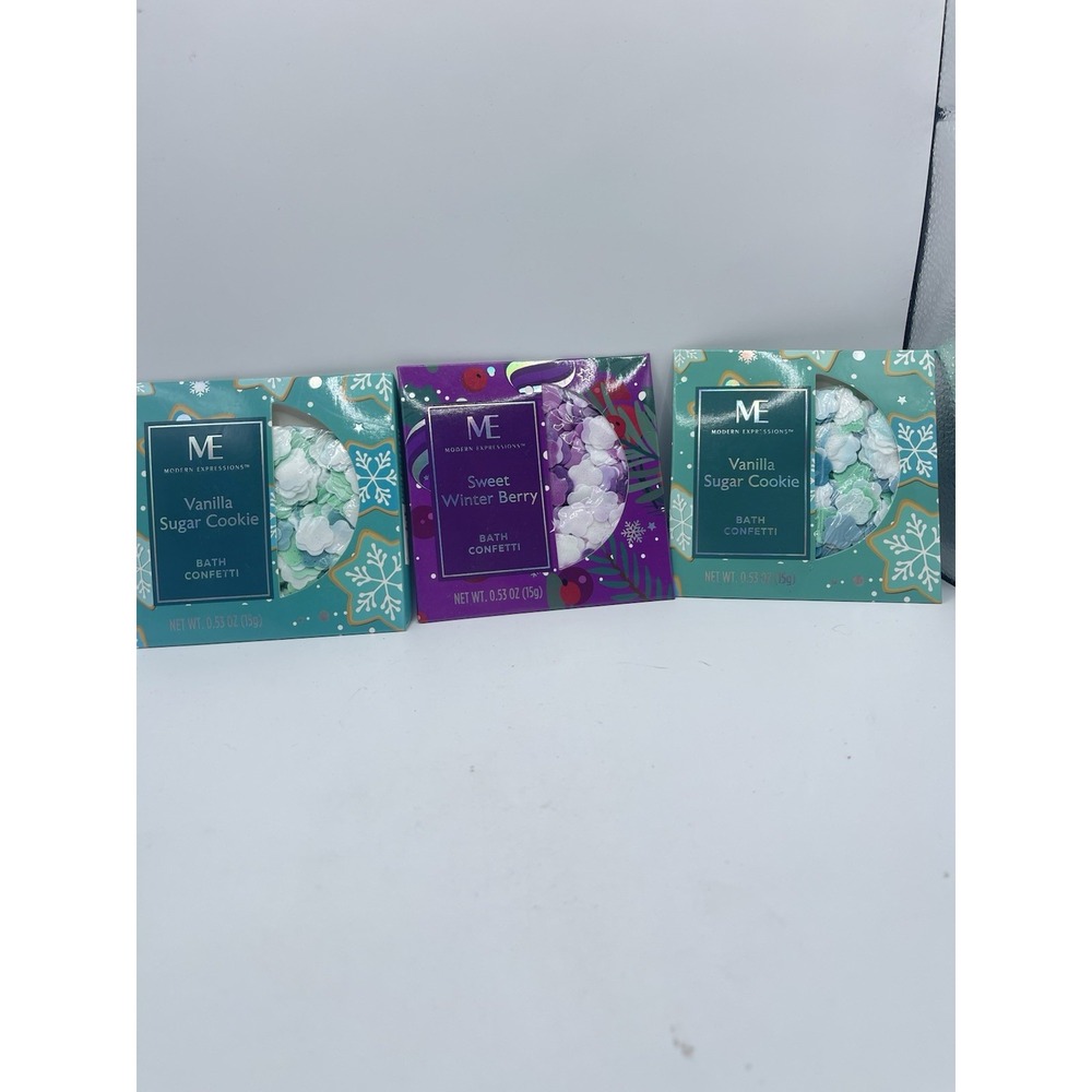 Lot Of 3 ME Modern Expressions "Sweet Winter Berry Vanilla Sugar Bath Confetti